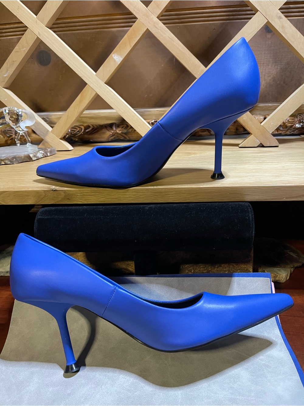 ZARA  Cobalt Electric Blue 3” Kitten Heel Pumps EU Sz 39 / US Sz 8.5